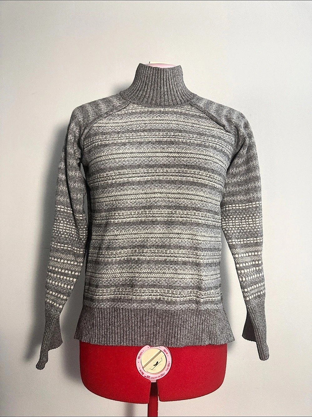CYRUS Gray Striped Turtleneck Size XS Like New
